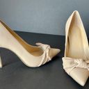 Marc Fisher  | Nude Tan Bow Heels Sz 6 Photo 2