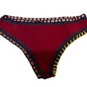 kiini  Yaz Bikini Crochet Red Bikini Bottom Handmade Size Medium Photo 4