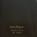 Salvatore Ferragamo Vara Black Leather Long Bifold Wallet Made in ITALY Photo 5