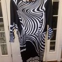 Cache Women's  silk Dress Size 4 Black & White Photo 0