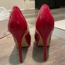 Guess Red  Open Toe Heels Photo 5