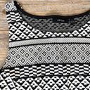 Apt. 9  Black White Jacquard Print Dress size L Sleeveless Pullover A line Midi Photo 2