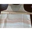 Calvin Klein  Jeans Peach/Pink Striped Tank. Size Small. Hi Low Design Photo 5