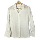 Soft Surroundings  Pure White Linen Long Sleeve Button Down S Photo 1