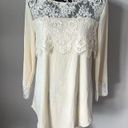 Garnet Hill  Women’s long sleeve lace rayon too fancy small Photo 3