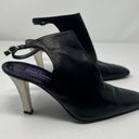 Ralph Lauren Collection Purple Label Leather Slingback Heels Size 10 Black Photo 7