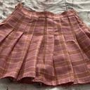 Pink Pleated Plaid Cotton Skater Tennis Mini Skort, size S Photo 14