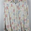 Rails  White Charli Rainbow Pinas Long Sleeve Button Up Linen Blend Shirt Size S Photo 0