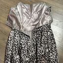 TFNC  london Stretch Cotton & Velvet Animal Print Strapless Mini Dress Photo 5