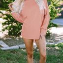 Edge NEW Dusty Peach Bohemian Exposed Seam Raw  Hi Lo Hemline Top Size Large Photo 8