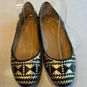 Rebecca Minkoff  Black/Gold Woven‎ Uma Flat 8.5 M Photo 4