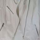 Skinny Girl white faux leather motto jacket Size Large Photo 4