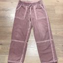 LOGO By Lori Goldstein Pink Distressed Terry Pants Sweats Photo 3