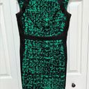 London Times green and black midi dress. Size 6 Photo 0