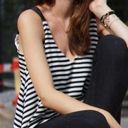 ZARA Black & White Striped Tank Top Photo 3