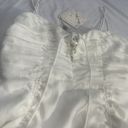 Angel Biba NWT M Medium MAGIC MOMENT RUCHED DRAWSTRING MINI DRESS WHITE Bachelorette Photo 6