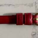Coach Leather Belt with Brass Buckle in Red Size 26 / XS Photo 2
