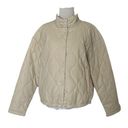 Marc New York  Andrew Marc Faux Leather Quilted Jacket | Beige Cream | Medium Photo 0