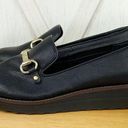 ALDO  Yolanda Wedge Heel Slip On Loafer Shoes Black 9 Photo 1