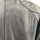 Vintage Leather Jacket Double Breasted Button Down Oversized Black Womens Medium Photo 8