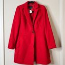 Banana Republic  Wool Blend Red Coat Mario Bellucci Italian Melton NEW Size 6 Photo 2