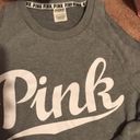 PINK - Victoria's Secret Victoria Secret Pink crop sweatshirt with cutout shoulder Photo 3