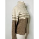 The Row Embassy Petites Fair Isle Sweater Warm Neutral Wool Angora Turtleneck Sz PS Photo 2