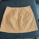 Urban Outfitters orange and white checkered mini skirt size XS Photo 3