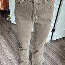 Abercrombie & Fitch Curve Love  Ultra High Rise 90s Straight Jean in Dark Brown Photo 4