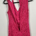 Bisou Bisou  Michele Bohbot Pink Lace Overlay Eyelet Lined Sleeveless Dress 4 Photo 2