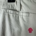 Talbots Signature Cropped Chinos Size 12P PETITE Tan Pink Embroidered Seashells Photo 3