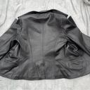 Arden B Vintage  Lamb Leather Cropped 3/4 Sleeve Leather Blazer Jacket Small Photo 4