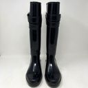 Coach  Talia Rain Boots Riding Tall Black Glossy Rubber Mid Calf Women’s Size 6 Photo 3