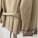 New York & Co. NWT Blazer Jacket Tan Beige Lined Printed Cuff 7th Avenue ~ Size 8 Photo 7