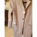 ALLSAINTS Rent the runway womens sz 10 All Saints tan and leather collar Leni wool coat Photo 6