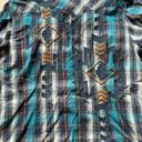 Ariat  REAL Magnificent Snap Women's Plaid Shirt Heavy Embroidery Size XLarge Photo 5