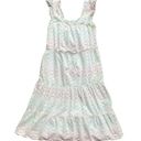 Draper James  RSVP Rainbow Embroidered Flutter Sleeve Sun Dress XS White Photo 5