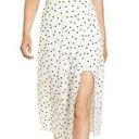 Lush Clothing Lush Ivory Black Polka Dot Crossover Wrap Dress Size Small Photo 0