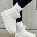 Soda FAUX FUR LINED MINI PLATFORM BOOTIES (OFF WHITE) Photo 2