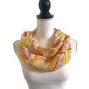 infinity  Style Fashion Scarf White Yellow Pink Diamond Shape Tribal Print OSFM Photo 1