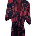 Isaac Mizrahi  Live! Floral Jacquard Belted Cardigan Black Red 3xl A384084 Photo 20