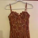 Pretty Little Thing Rust Lace Strappy Cup Detail Midi Dress Photo 3