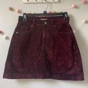 DL1961  Red Velvet Criss Cross Mini Skirt Photo 0