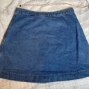 American Apparel  Denim Jean Button Up Mini Skirt Blue Large L Photo 5