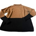 Tahari  Turtle Neck Long Sleeve Color-blocked Sweater Size Small Beige & Black Photo 0