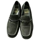 DKNY Vtg 90s  Black Suede Leather Moc Toe Buckle Loafers Sz 8M Photo 2