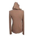 Commando  Luxury Riba Hoodie Sweatshirt Nude Brown Pima Cotton Women’s Size L Photo 4