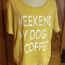 Grayson Threads 3 for 20 $ bundle Weekend, my dog, n coffee slouchy graphic t shirt Photo 5