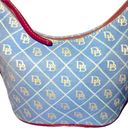 Dooney & Bourke NWOT  Siganture Monogram DB Logo Bucket Hobo Bag, Blue Photo 11