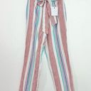 L'Academie L’Academie Red White Stripe Pant Tie Waist Size XXS Photo 0